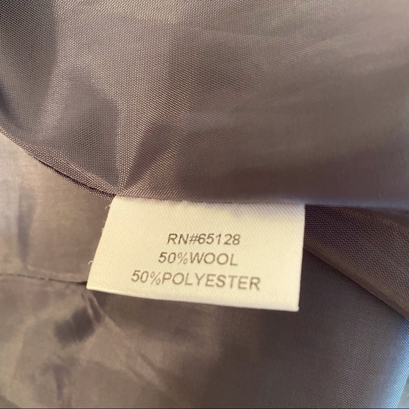 Luii Ruffle Front Gray Pea Coat Jacket - Small - Picture 5 of 11